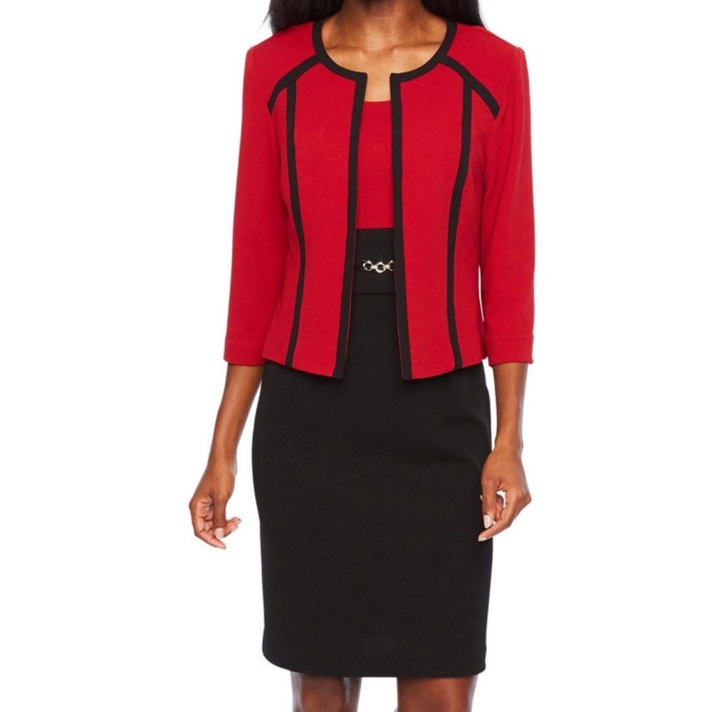 SOLD NWT Studio 1 NY red/black dress